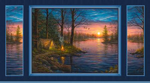 Autumn Retreat - Black Blender Panel by P&B Textiles