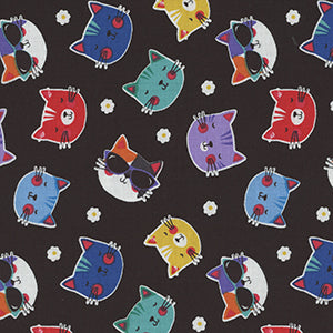 Fe-Line Frisky - Black Novelty by Wilmington Prints