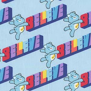 Care Bears Believe - Blue Novelty by Camelot Fabrics