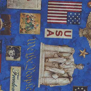 Indivisible - Blue Patriotic by Quilting Treasures