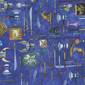 Dragon Quest - Blue Novelty by Quilting Treasures