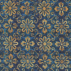 Heirloom - Blue Floral by Quilting Treasures