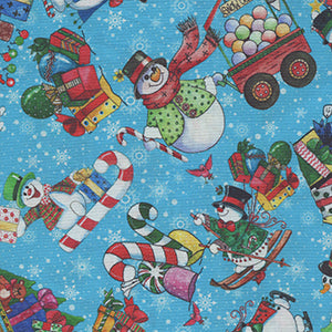 Snowman Follies - Blue Christmas by Quilting Treasures