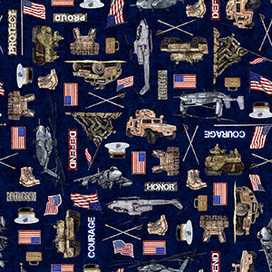 Patriot - Blue Patriotic by Quilting Treasures