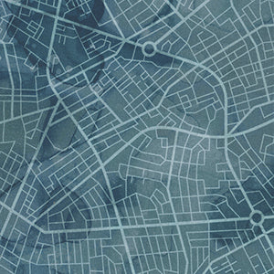 City Harbor - Blue Geometric by Northcott