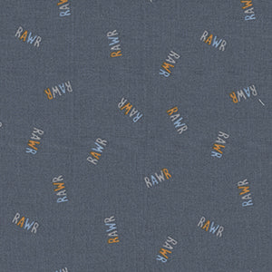 Fossil Folks - Blue Novelty by Northcott