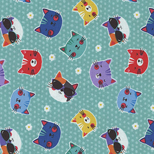 Fe-Line Frisky - Blue Novelty by Wilmington Prints