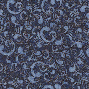 American Country - Blue Geometric by Quilting Treasures