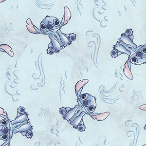 Stitch Sketch Wave - Blue Novelty by Miscellaneous