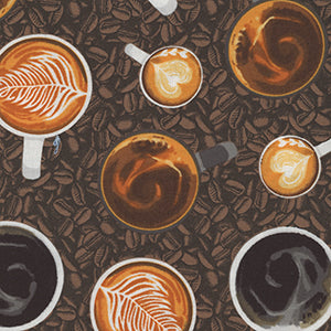 Coffee Shop - Brown Novelty by Windham Fabrics