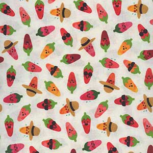 Chili Smiles - Cream Novelty by Robert Kaufman