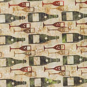 Cocktail Hour - Cream Novelty by Quilting Treasures
