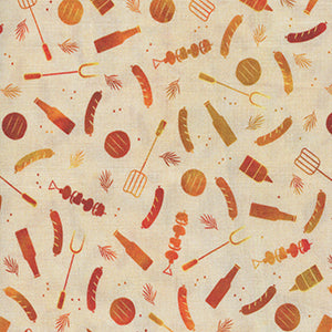 Backyard BBQ - Cream Novelty by Quilting Treasures