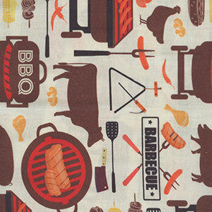 Backyard BBQ - Cream Novelty by Quilting Treasures