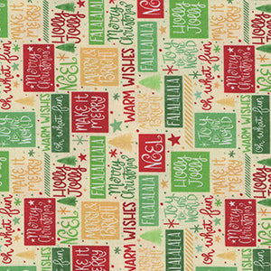 Christmas Miniatures II - Cream Christmas by P&B Textiles