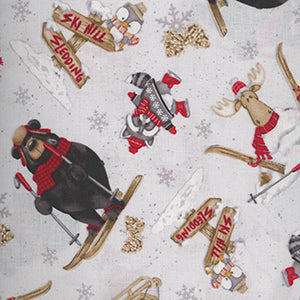 Pinecone Ridge Lodge - White Christmas by Henry Glass