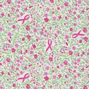 Strength & Love - White Floral by Windham Fabrics