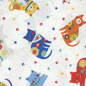 Fe-Line Frisky - White Novelty by Wilmington Prints