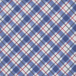 Country Blue - White Geometric by Wilmington Prints