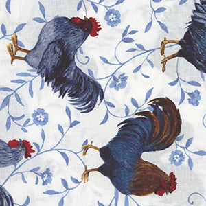 Country Blue - White Novelty by Wilmington Prints