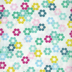 Color Pop Playground - White Floral by Andover