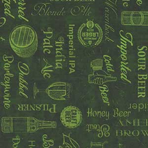 On Tap - Green Novelty by Quilting Treasures