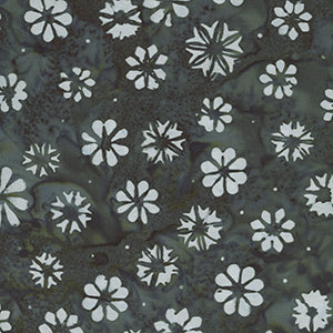 Banyan Batiks at Dusk - Green Floral Fat Quarter by Northcott