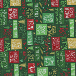 Christmas Miniatures II - Green Christmas by P&B Textiles