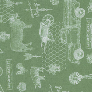 Farmers Market - Green Novelty by Windham Fabrics