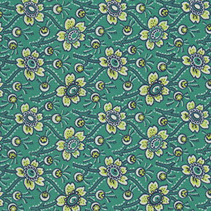 Oxford Revival - Green Floral by Quilting Treasures