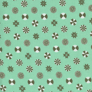 Holiday Homies Flannel - Green Geometric by Free Spirit