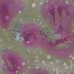Fossil Fern - Black Orchid by Benartex