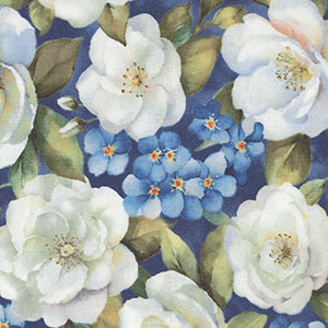 Blue Harmony - Multicolor Floral by Wilmington Prints