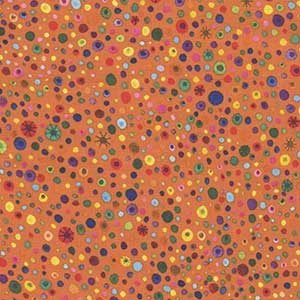 Essentials Glass Beads - Orange Geometric by Wilmington Prints