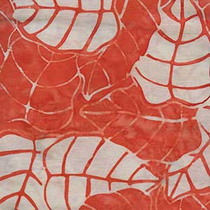 Banyan Batiks - Orange Floral by Northcott