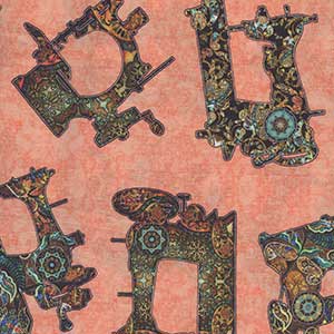 Sew Lovely - Peach Novelty by Quilting Treasures