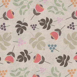 George, Gertrude, Mallory, and Maude - Peach Floral by David Textiles