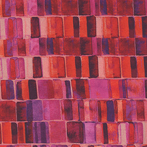 Square Expression - Orange/Pink by Benartex