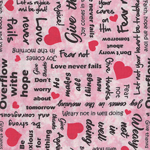 Upwords - Scripts Pink by Benartex