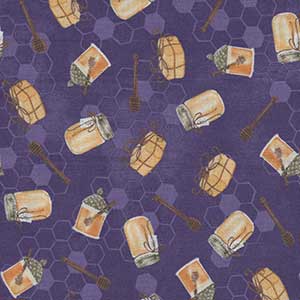 The Art of Beekeeping - Purple Novelty by Wilmington Prints