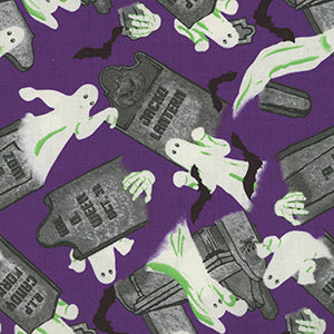 Creepy & Kooky Glow - Purple Halloween by Blank Quilting