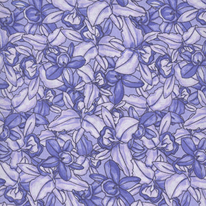Botanical Radiants - Cattieya Indigo by Benartex