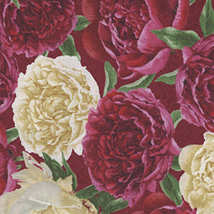 Crimson Blooms - Red Floral by Wilmington Prints