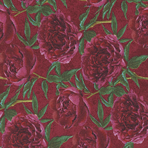 Crimson Blooms - Red Floral by Wilmington Prints