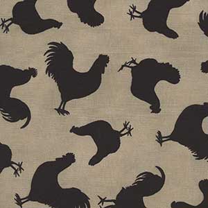 Les Poulets Encore - Tan Novelty by Windham Fabrics