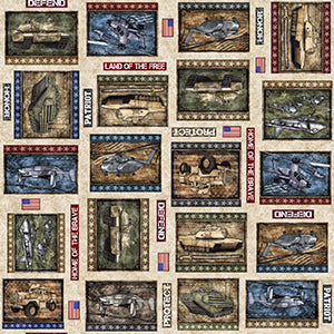 Patriot - Tan Patriotic by Quilting Treasures