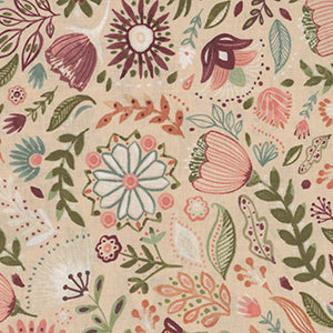 Floralscape - Tan Floral by Wilmington Prints