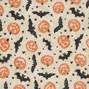 Midnight Hauntings - Tan Halloween by Wilmington Prints