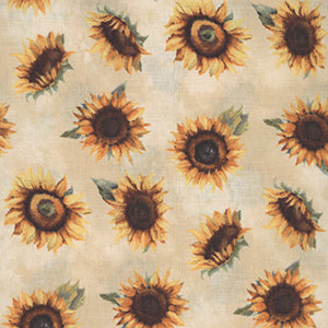 Sunkissed - Tan Floral by Wilmington Prints