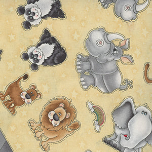 Two By Two - Tan Novelty Fat Quarter by Henry Glass